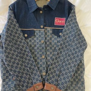 【HOLD】GUCCI Eco washed organic denim jacket